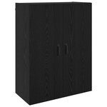 vidaXL Armoire Murale Montage mural 2 Pièces Chêne noir 69 5 x 34 x 90 cm