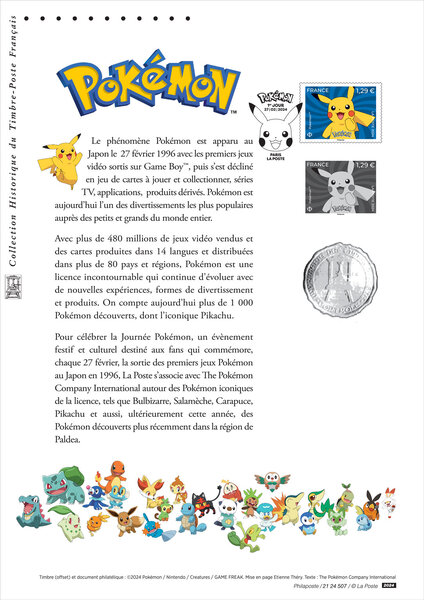 Document philatélique - Pokemon