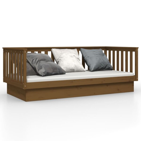 vidaXL Lit de jour Marron miel 90x200 cm Bois de pin massif