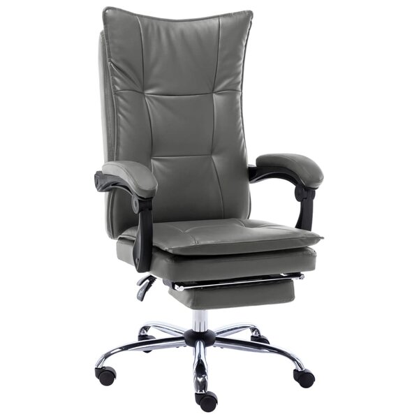 Chaise fauteuil siège de bureau informatique étude anthracite similicuir anthracite 02_0023981