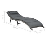 vidaXL Salon de jardin pliable 3 Pièces Résine tressée Gris