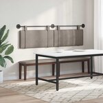 vidaXL Tête de lit suspendue Gris PU antique