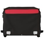 vidaXL Remorque de vélo noir et rouge 45 kg fer