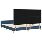 vidaXL Cadre de lit avec tête de lit Bleu 180 x 200 cm tissu