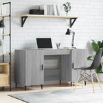 vidaXL Bureau sonoma gris 140x50x75 cm bois d'ingénierie