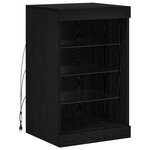 vidaXL Buffet LED Chêne noir 41 x 37 x 67 cm Bois d'ingénierie