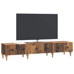 vidaXL Meuble TV Bois ancien 147 x 34 5 x 30 cm Bois d'ingénierie