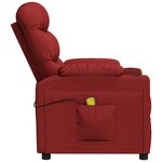 vidaXL Fauteuil de massage Rouge bordeaux Tissu