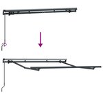 vidaXL Cadre d'auvent manuel rétractable 2 5x2 m en métal