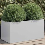 vidaXL Jardinière argenté 62x30x29 cm acier galvanisé