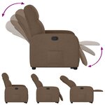 vidaXL Fauteuil inclinable Marron Tissu