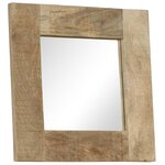 vidaXL Miroir Bois de manguier massif 50 x 50 cm