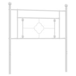 vidaXL Tête de lit métal blanc 100 cm