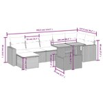 vidaXL Salon de jardin avec coussins 8 Pièces beige résine tressée