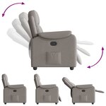 vidaXL Fauteuil inclinable Taupe Tissu