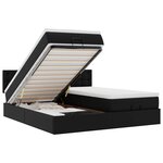 VidaXL Cadre de lit ottoman avec matelas noir 200x200 cm similicuir