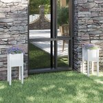vidaXL Jardinières d'extérieur 2 Pièces Blanc 31x31x70 cm Bois de pin