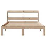 vidaXL Cadre de lit avec tête de lit 135x190 cm bois de pin massif