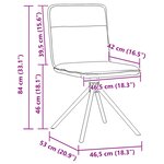 vidaXL Chaises à manger lot de 2 rouge bordeaux tissu