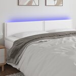 vidaXL Tête de lit à LED Blanc 180x5x78/88 cm Similicuir