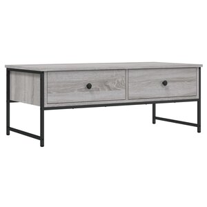 vidaXL Table basse sonoma gris 101x49x39 5 cm bois d'ingénierie