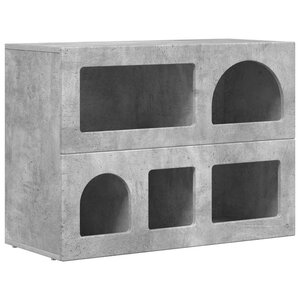 vidaXL Buffet Gris béton 80 5 x 35 x 59 cm Bois d'ingénierie