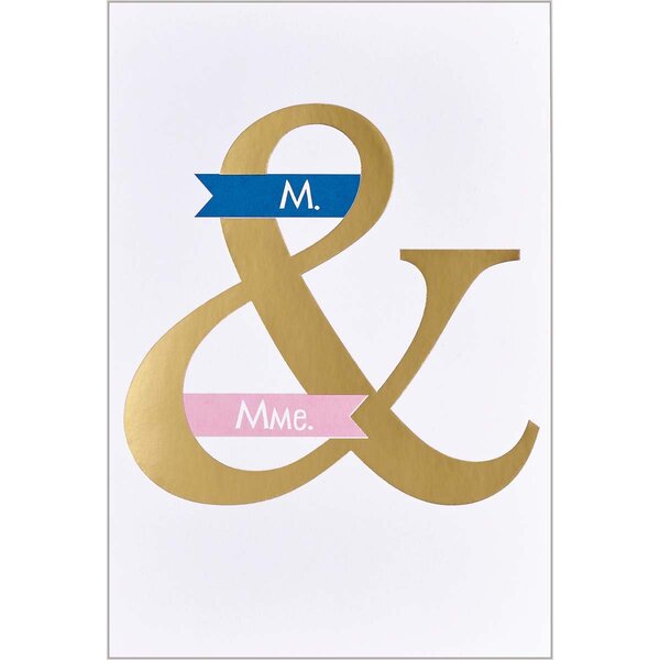 Carte graphique monsieur et madame - draeger paris