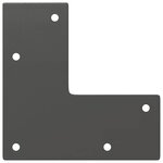 vidaXL Pieds en épingle à cheveux pour table basse 4 pièces Anthracite 20 cm Acier massif