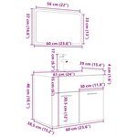 vidaXL Ensemble de meubles de salle de bain 3 Pièces chêne sonoma