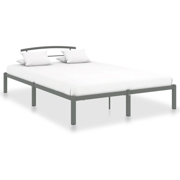 vidaXL Cadre de lit sans matelas gris métal 120x200 cm