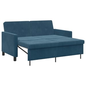 vidaXL Canapé-Lit Bleu Tissu