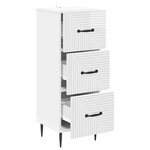 vidaXL Armoire à tiroirs Blanc brillant 33 x 34 5 x 89 5 cm