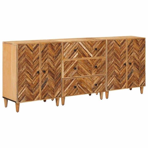 vidaXL Armoires de rangement 3 pc 60 x 33 5 x 75 cm Marron