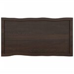 vidaXL Dessus de table bois massif traité bordure assortie