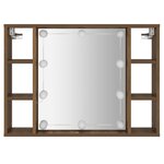 vidaXL Armoire à miroir avec LED Chêne marron 76x15x55 cm
