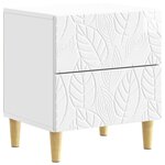 vidaXL Table de chevet 2 Pièces Blanc brillant 43 x 34 5 x 48 cm