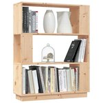 vidaXL Bibliothèque/Séparateur de pièce 80x25x101 cm Pin solide