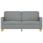 vidaXL Canapé à 2 places Gris clair 140 cm Tissu