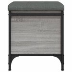 vidaXL Banc de rangement sonoma gris 42x42x45 cm bois d'ingénierie