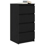 vidaXL Buffet chêne noir 37 5x35x76 cm bois d'ingénierie
