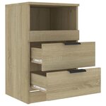 vidaXL Table de chevet Chêne sonoma Bois d'ingénierie
