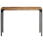 vidaXL Table console marron 110x35x76cm bois massif de manguier et fer