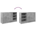 vidaXL Armoire d'évier gris béton 90x29x55 cm bois d'ingénierie