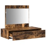 vidaXL Table de maquillage murale en chêne fumé 83x40x70 cm