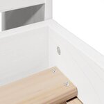 vidaXL Cadre de lit sans matelas blanc 90x200 cm bois de pin massif