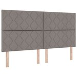 vidaXL Lit à ressorts avec matelas Taupe 180 x 200 cm tissu