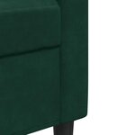 vidaXL Canapé à 3 places Vert foncé 210 cm Velours