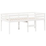 vidaXL Lit haut sans matelas blanc 75x190 cm bois de pin massif