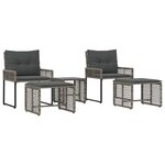 vidaXL Ensemble de meubles d'extérieur 5 pc Gris
