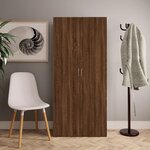 vidaXL Armoire à chaussures Chêne marron 80x35 5x180cm Bois ingénierie